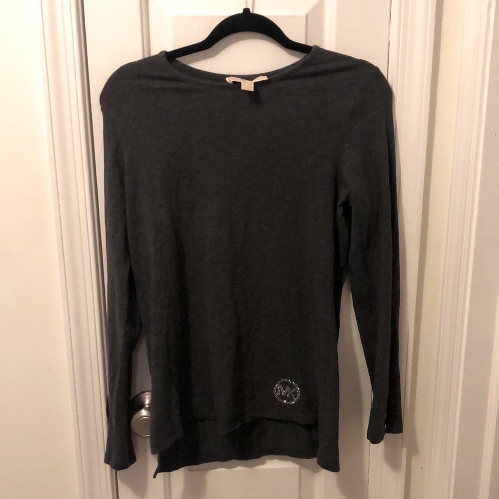 Cotton shirt with details grey